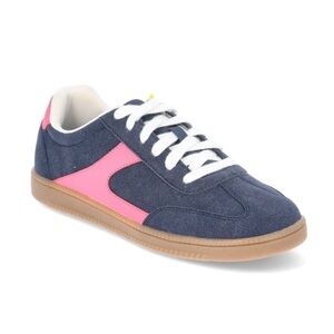 New NO BOUNDARIES Women's Lace Up Sport Sneakers SIZE 8 Blue/Pink